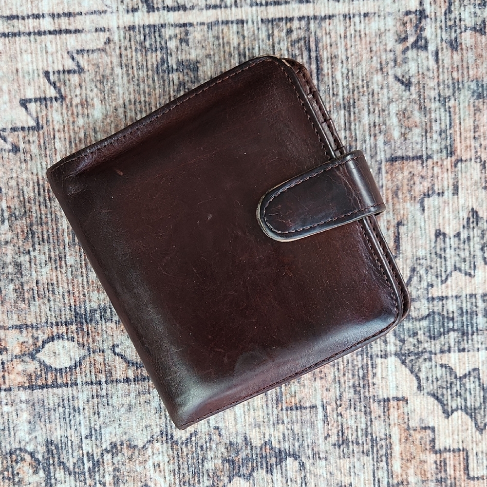 Vintage Coach Kisslock Wallet Dark Brown